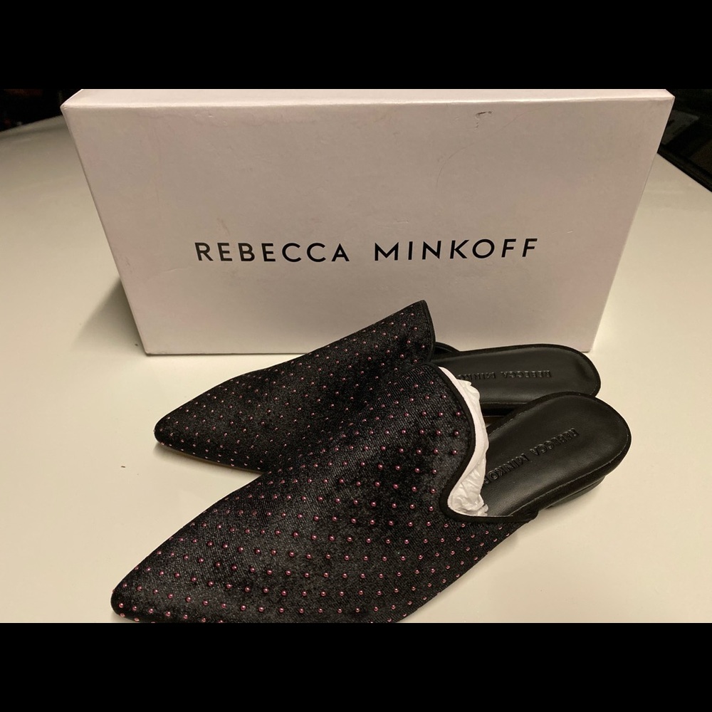 REBECCA MINKOFF - ‘Chamille’ Pink Studded Mules